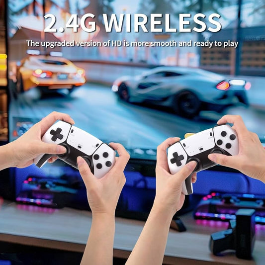 M15 Game Stick 4K, HDMI Plug and Play Video Game Toy with 30000+ Games(128G), with 2.4G Wireless Controllers, Retro Arcade Handheld Emulators for T