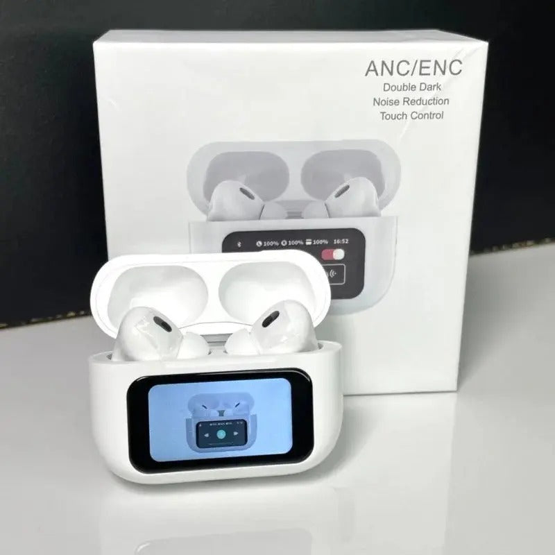 Screen TWS, ANC (~32dB), Smart Touch Display True Wireless Buds, Type-C Fast Charging, Bv5.4 with Gaming Mode, Find My Earbuds, 4 Mics ENC for Clear Calling, Transparency Mode, EQ Mode